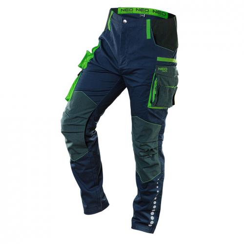 Pracovní kalhoty premium, modro-zelené
