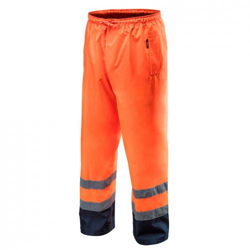 Reflexní pracovní kalhoty, nepromokavé, oranžové