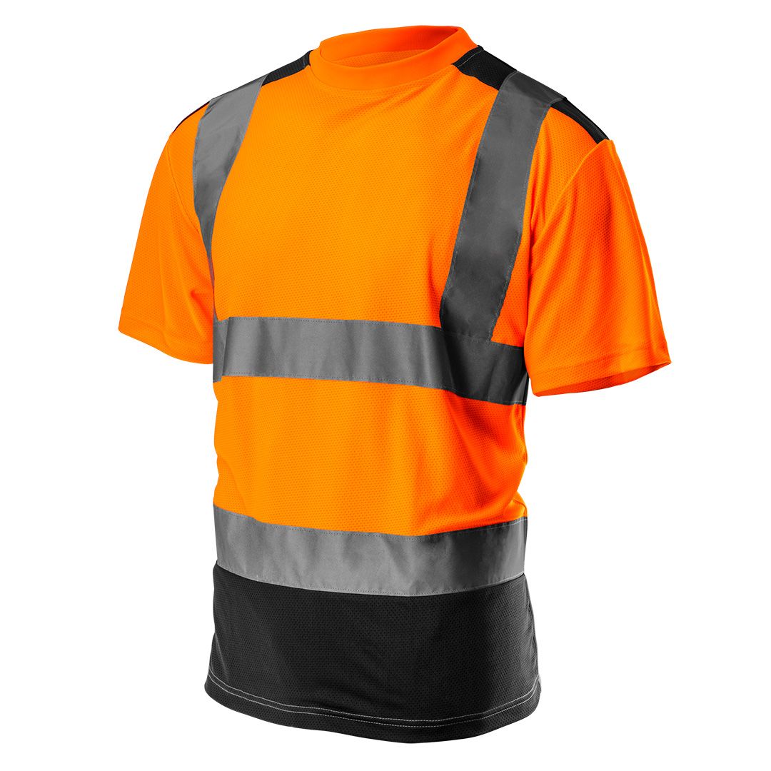Pracovní trièko s vysokou viditelností, oranžovo-èerné - zvìtšit obrázek